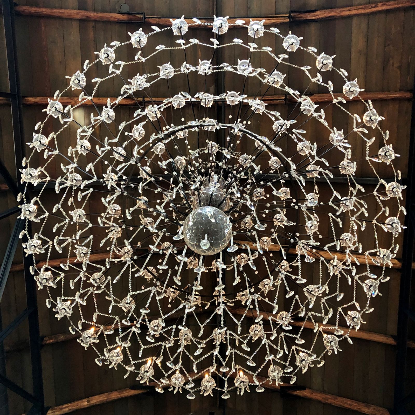 Chandelier at RH Yountville
